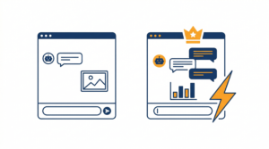 ChatGPT無料版とPlusプランを比較するイラスト - AI学習教室チームあいおい