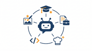 ChatGPT GPTsの使い方を解説するイラスト - AI学習教室チームあいおい