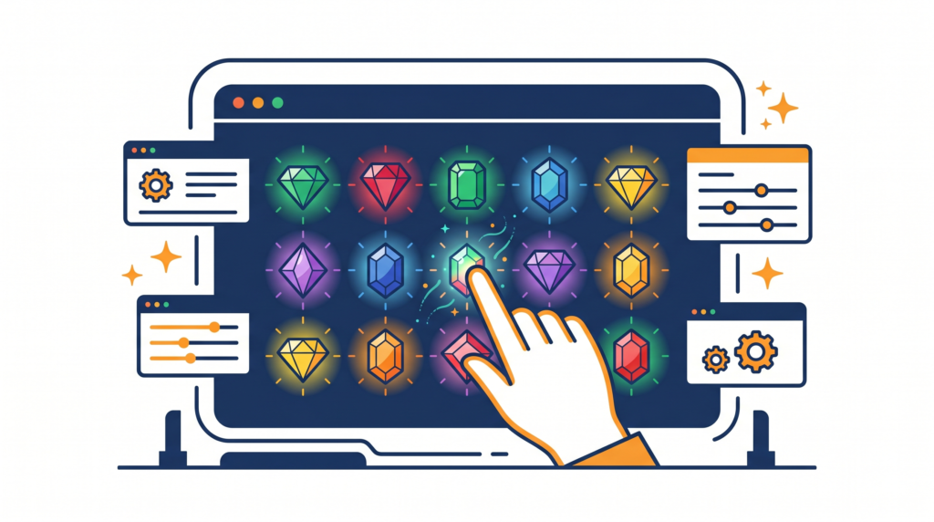 Geminiの機能とGemsを解説するイラスト